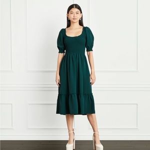 Hill House Louisa Nap Dress - Forest Green